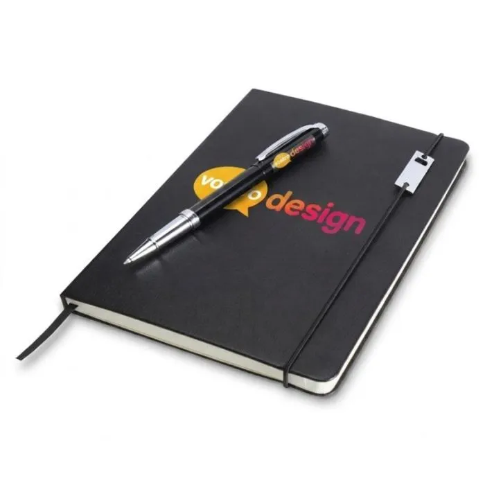 Set composto da taccuino A5 e penna a inchiostro continuo personalizzata Legato Luxe