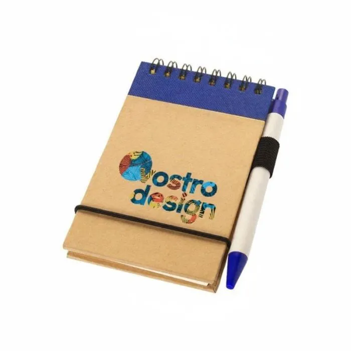 Blocco note personalizzato riciclato in formato A7 con penna - Zuse