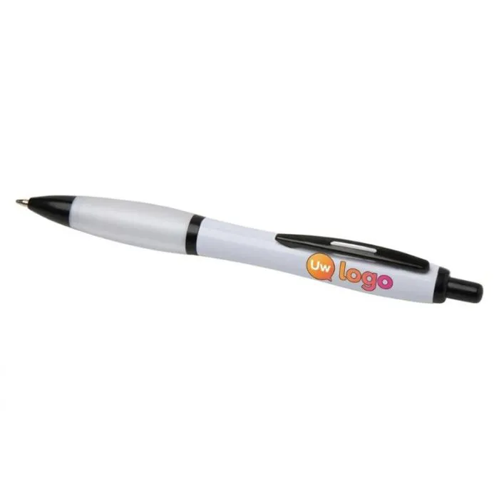 Gepersonaliseerde Nash-balpen, zwart, van gerecycled plastic, RCS 1 mm