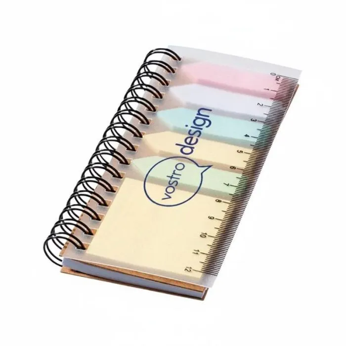 Blocco note a spirale personalizzato con post-it colorati Spinner