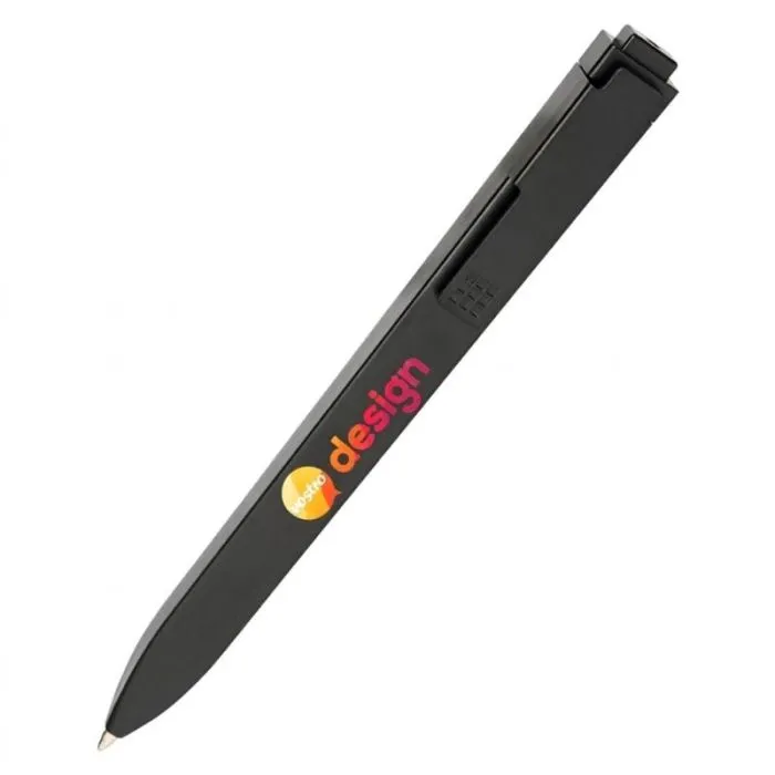 Penna a sfera personalizzabile con clip laterale e inchiostro nero - Go Pen 1.0