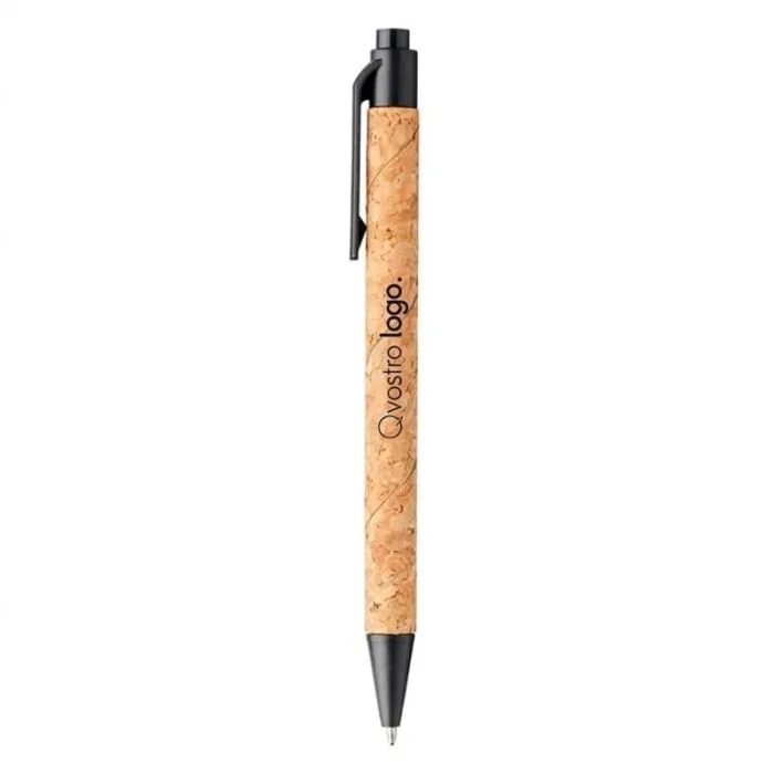 Penna a sfera personalizzata in sughero e paglia di grano Midar