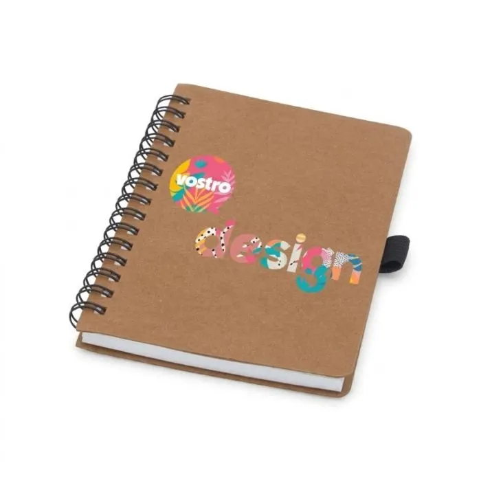 Taccuino A6 personalizzato con rilegatura a spirale in cartone riciclato Cobble