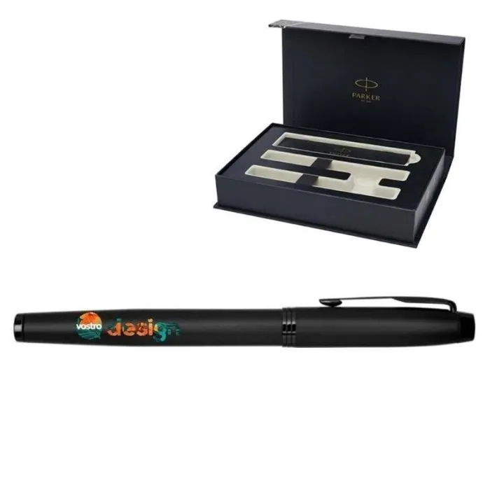 Set IM personalizzato con penna roller e penna a sfera in colori neutri - Parker