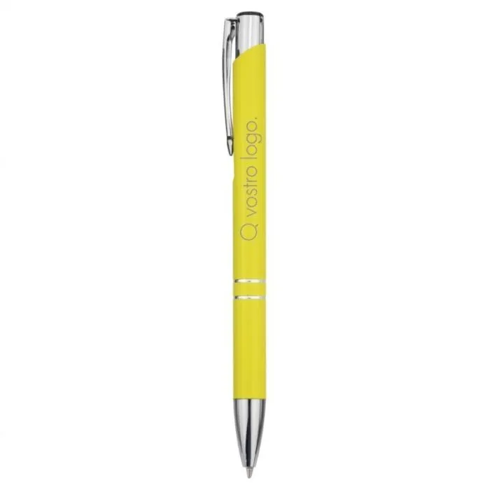 Penna a sfera promozionale in alluminio riciclato - Moneta