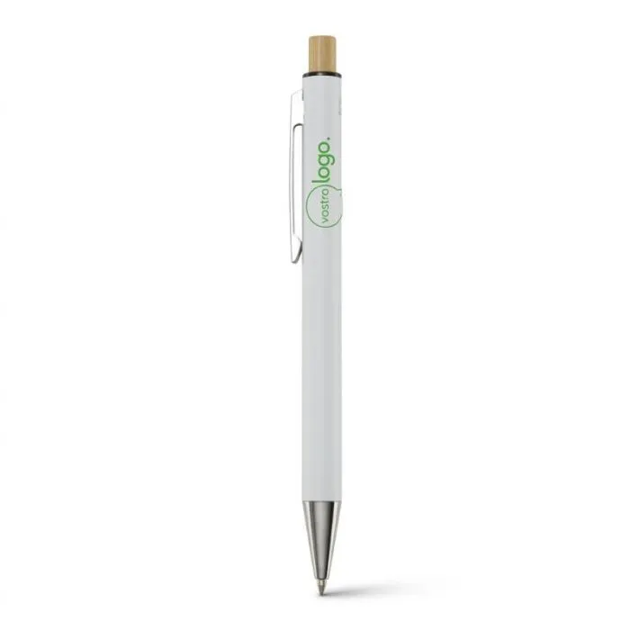Penna a sfera promozionale in alluminio riciclato inchiostro blu - Cyrus