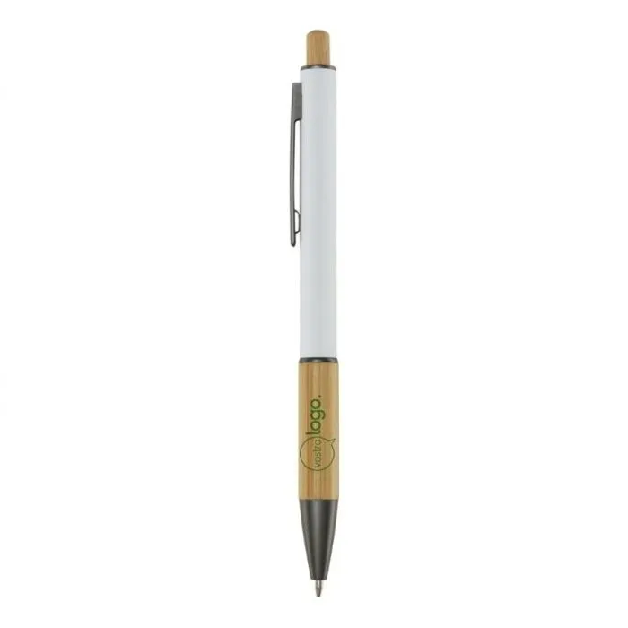 Penna a sfera promozionale in alluminio riciclato inchiostro blu - Darius