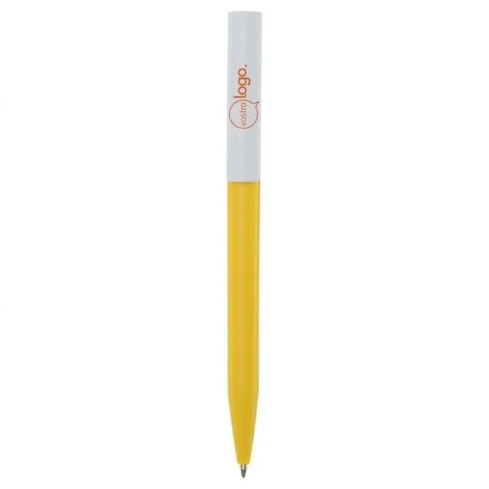 Penna a sfera promozionale in plastica riciclata inchiostro nero- Unix