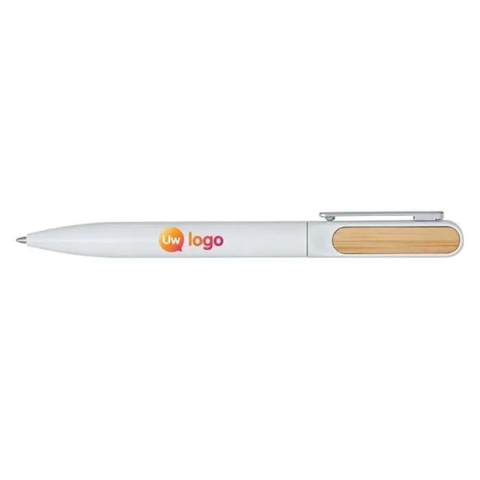 Gepersonaliseerde balpen van gerecycled aluminium met blauwe inkt - Blanca