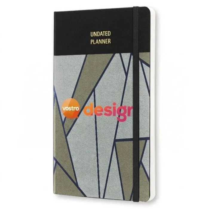 Agenda personalizzata Moleskine rigida, senza date, 70 g/m², con tasca estensibile