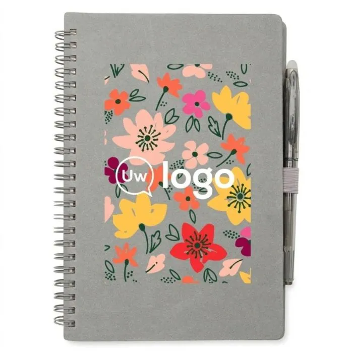 Gepersonaliseerd Slate A5-notitieboek met pennen