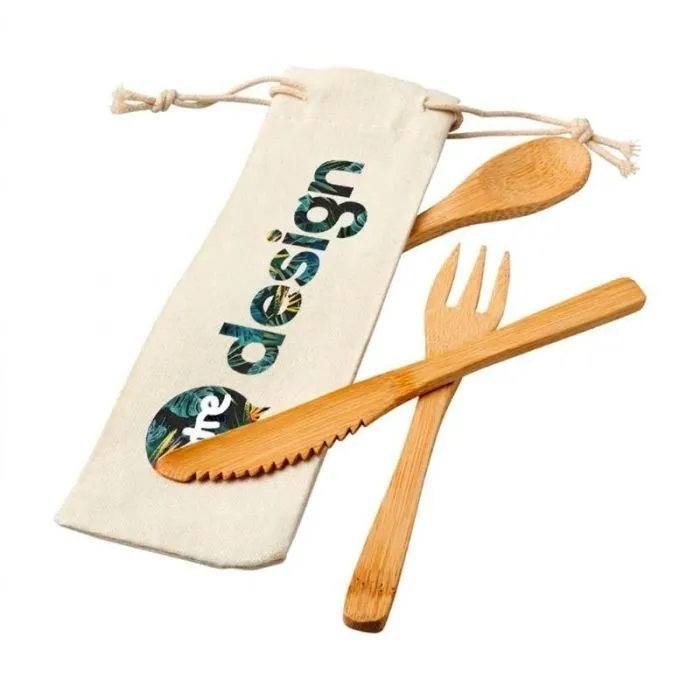 Set di posate promozionale in bambù Celuk
