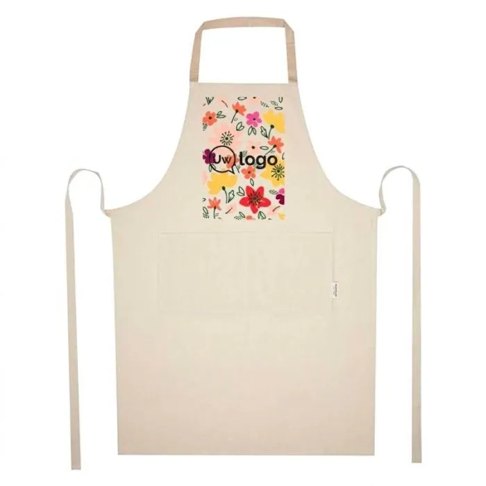 Gepersonaliseerd schort van gerecycled katoen, 200 g/m² - Nia