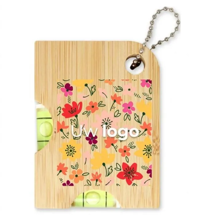 Flesopener met ingebouwde waterpas van bamboe - Levo
