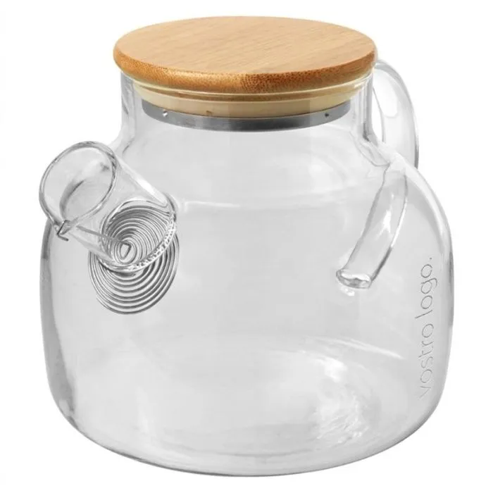 Teiera in vetro borosilicato personalizzata  1000 ml