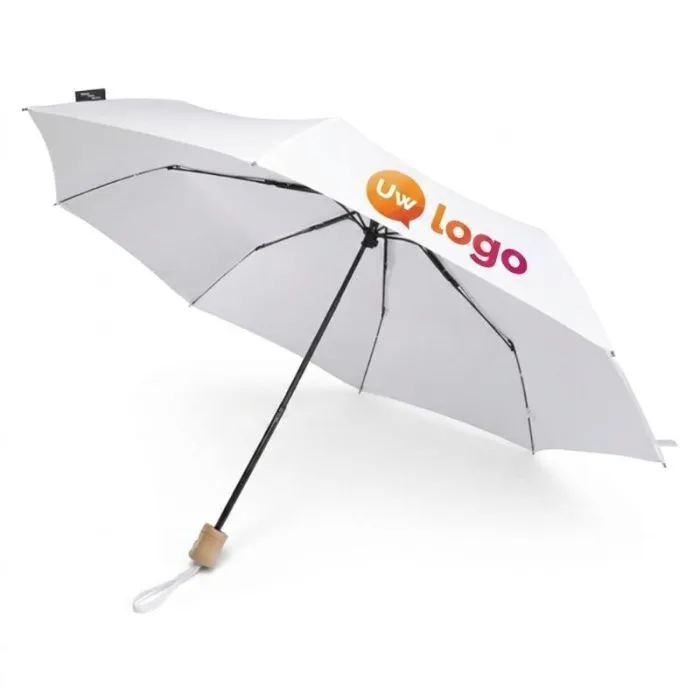 Gepersonaliseerde handparaplu van gerecycled PET 190T, 53 cm