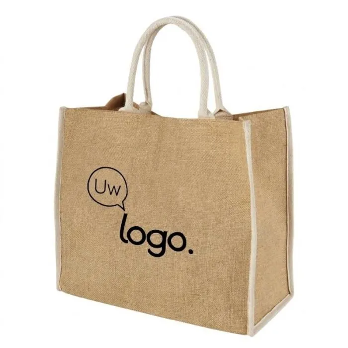 Grote gepersonaliseerde jute-boodschappentas Harry 25L