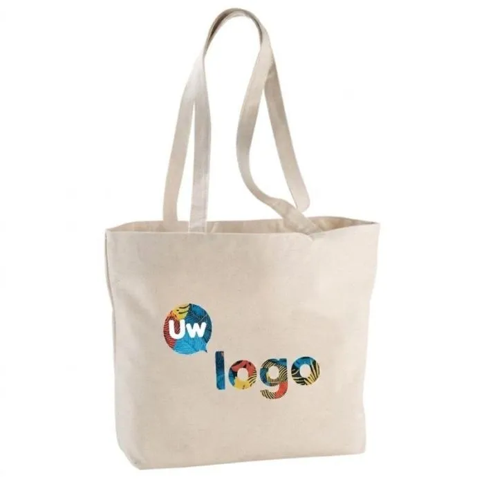 Gepersonaliseerde boodschappentas met ritssluiting, katoen 320 g/m², Ningbo, 15 l