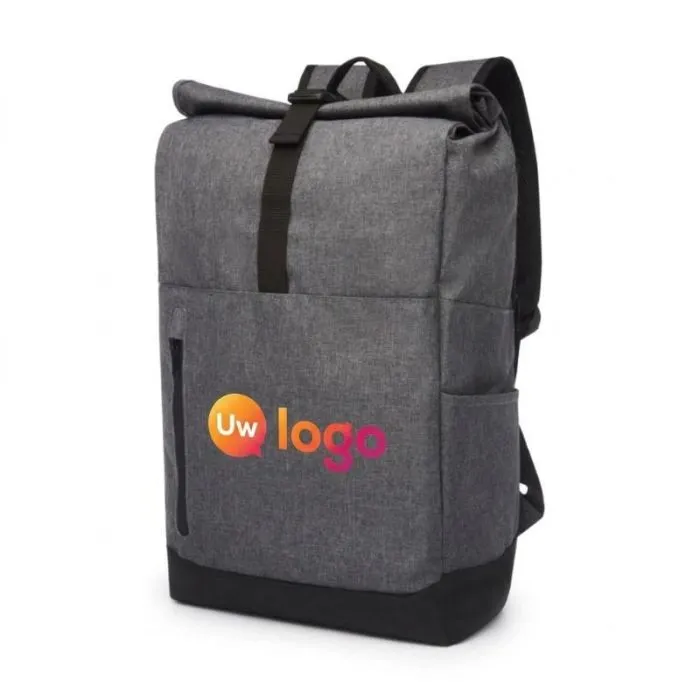 Gepersonaliseerde Hoss-rugzak met oprolbare klep voor een laptop van 15,6 inch, 12 liter
