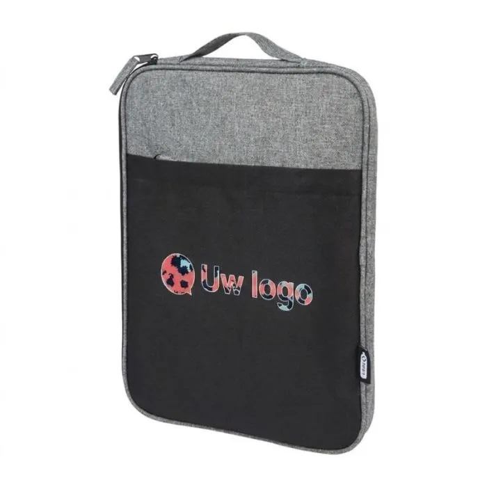 Tweekleurige, GRS-gecertificeerde laptophoes van gerecycled materiaal, 14 inch, 2,5 L – Reclaim