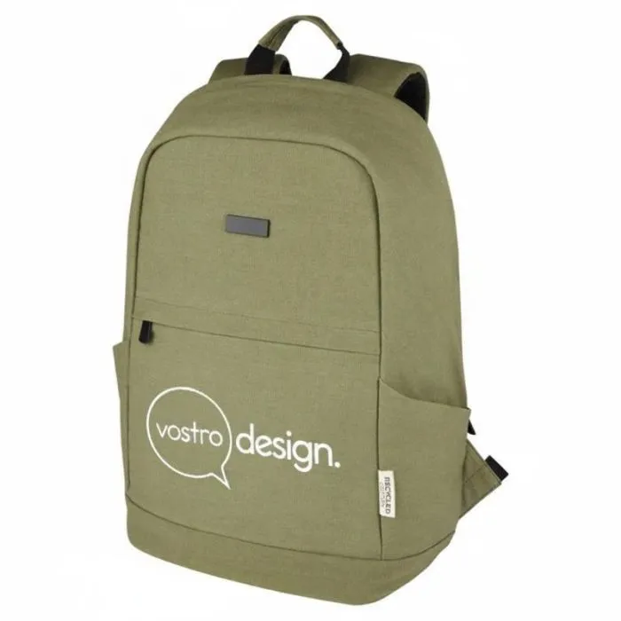 Zaino antifurto per laptop promozionale in tela riciclata - Joey