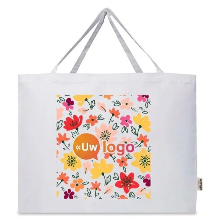 Gepersonaliseerde boodschappentas van 40 liter van gerecycled katoen, 220 g/m² - Odessa