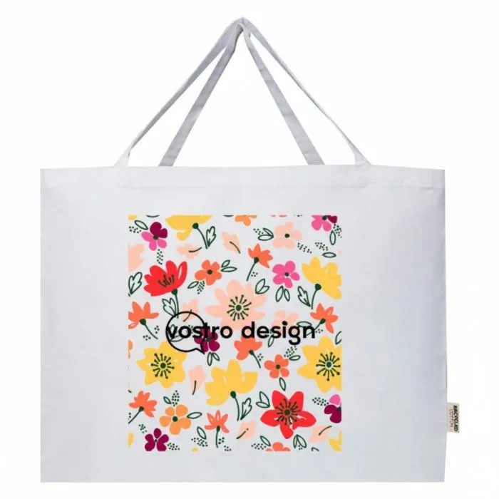 Borsa da spesa personalizzata da 40 L in cotone riciclato da 220 g/m² - Odessa