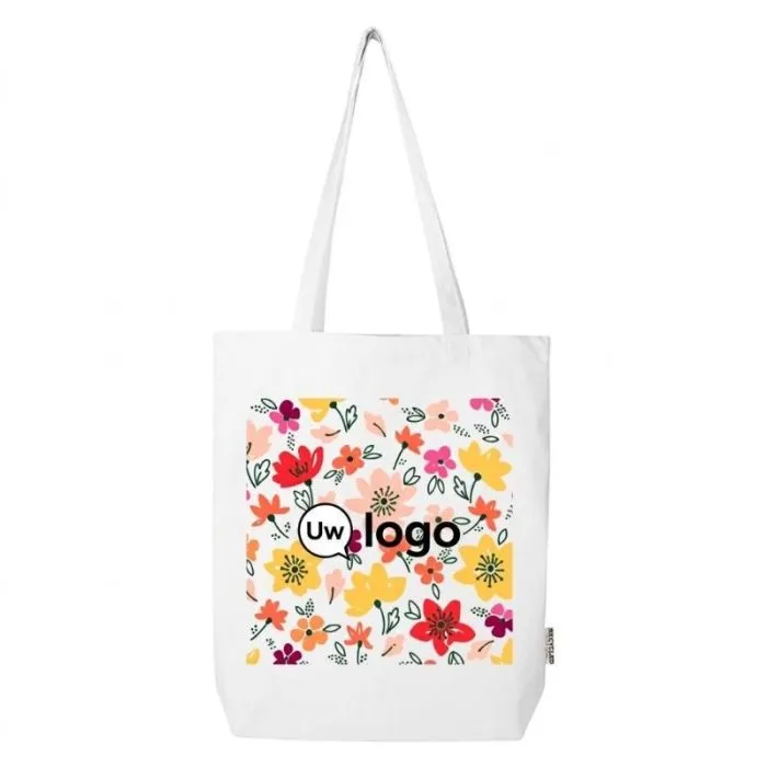 Gepersonaliseerde boodschappentas van 10 liter van gerecycled katoen, 270 g/m² - Florida