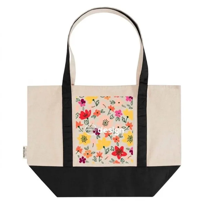 Borsa da spesa personalizzata in cotone riciclato GRS 320 g/m² - Sam
