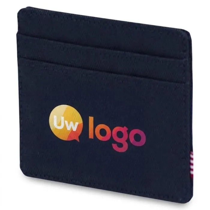 Gepersonaliseerde kaarthouder van gerecycled 600D-weefsel met RFID-bescherming