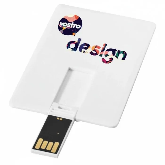 Chiavetta USB personalizzata a forma di cartolina da 4 GB, modello Slim