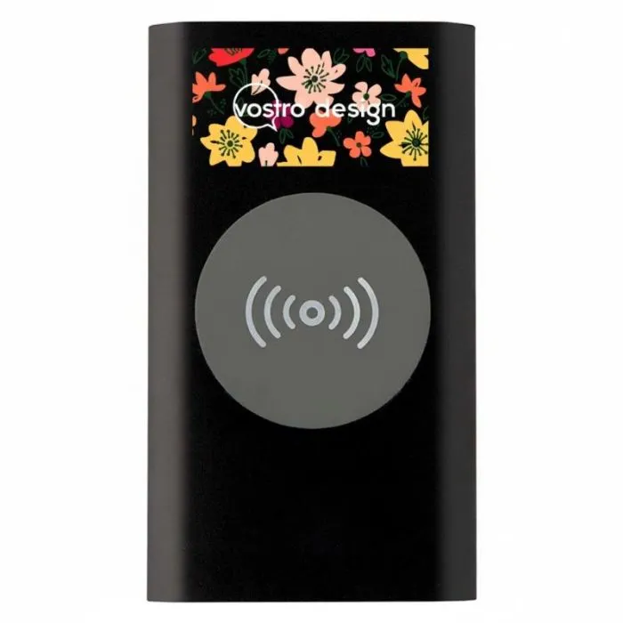 Power bank 4000 mAh wireless personalizzato in plastica riciclata - Juice