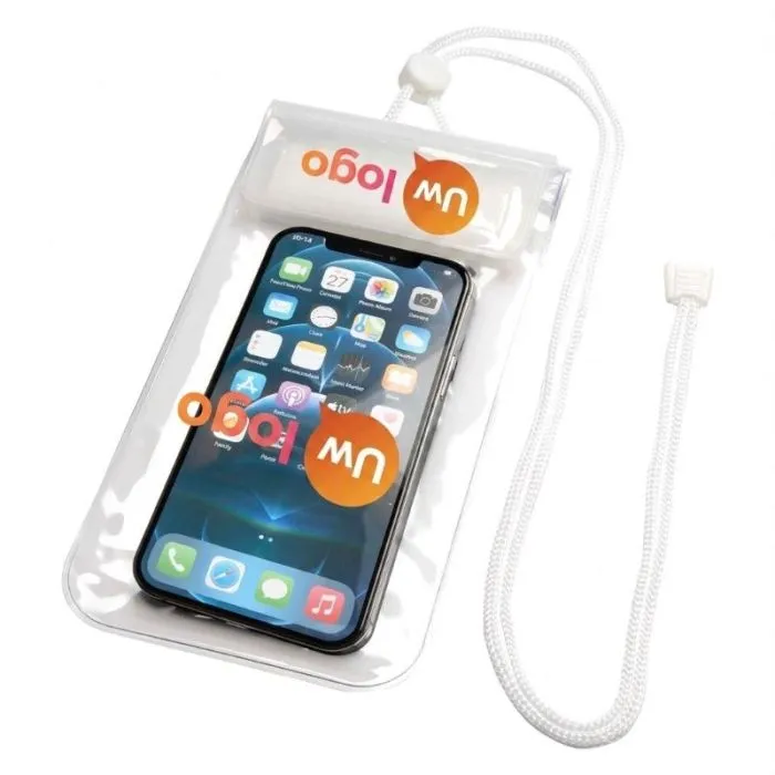 Waterdichte hoes met gepersonaliseerd draagkoord voor mobiele telefoon, maat L - Dombay