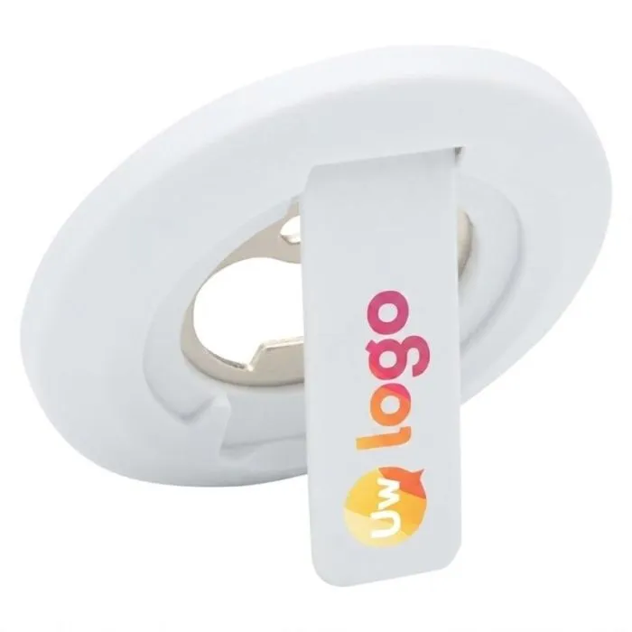 Gepersonaliseerd 2-in-1-accessoire van gerecycled plastic met houder en flesopener