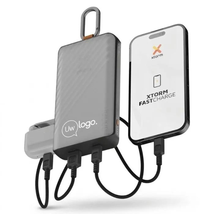 Aanpasbare Xtorm-noodaccu van 10.000 mAh met zonnepaneel en lamp