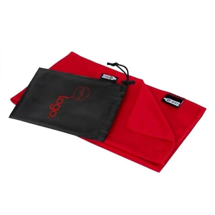 Asciugamano sportivo rinfrescante in PET riciclato con taschina personalizzata - Raquel