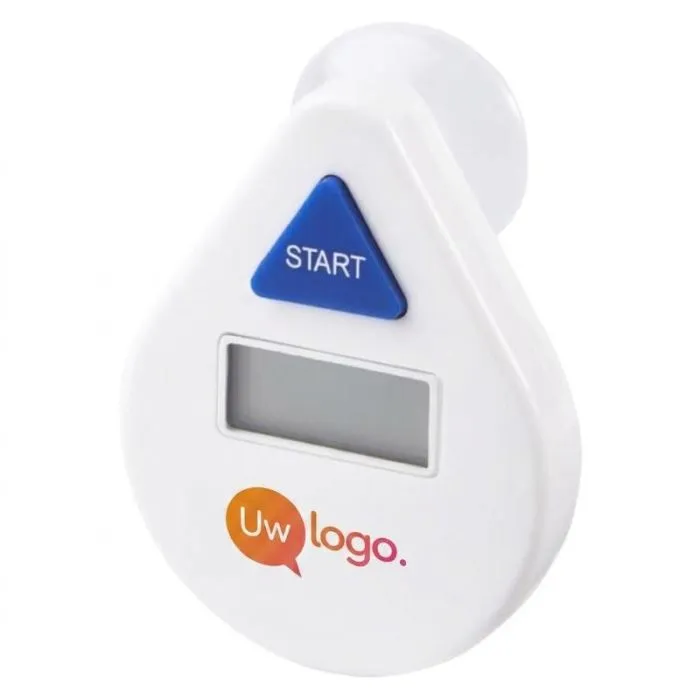 Digitale douche-timer met reclame - Guitty