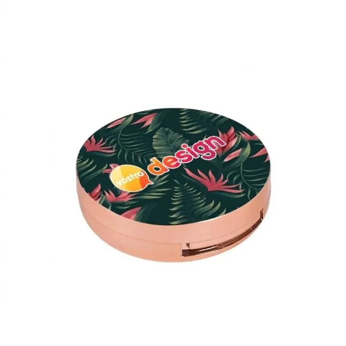 Balsamo per le labbra personalizzato alla vaniglia con SPF 15 e pratico specchietto