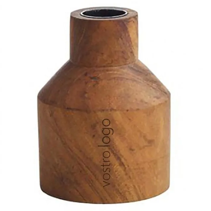 Portacandele personalizzato in radice di teak, realizzato artigianalmente in Indonesia