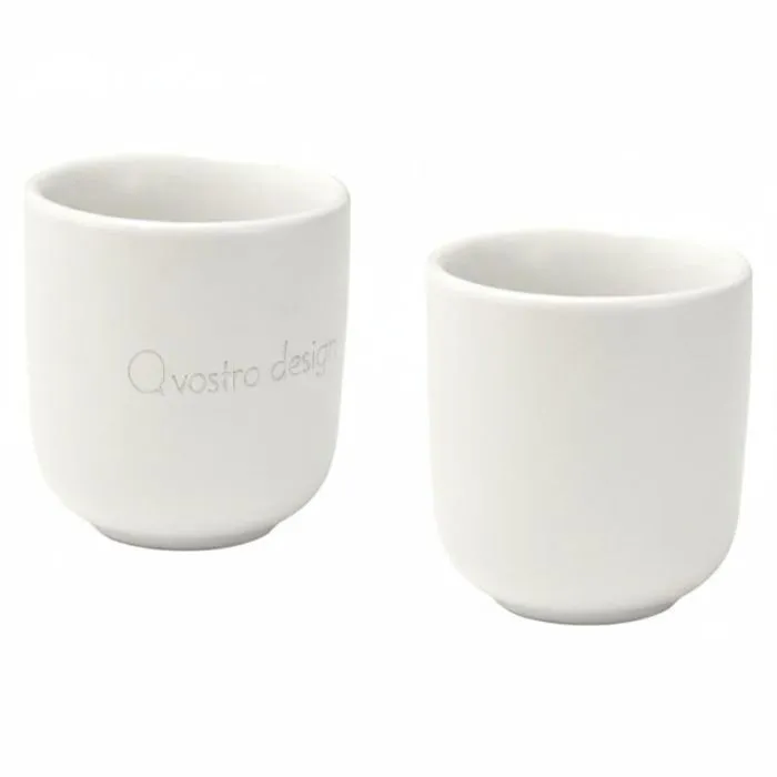 Tazze da caffè espresso in ceramica "Male" da 90 ml personalizzabili  - set da 2