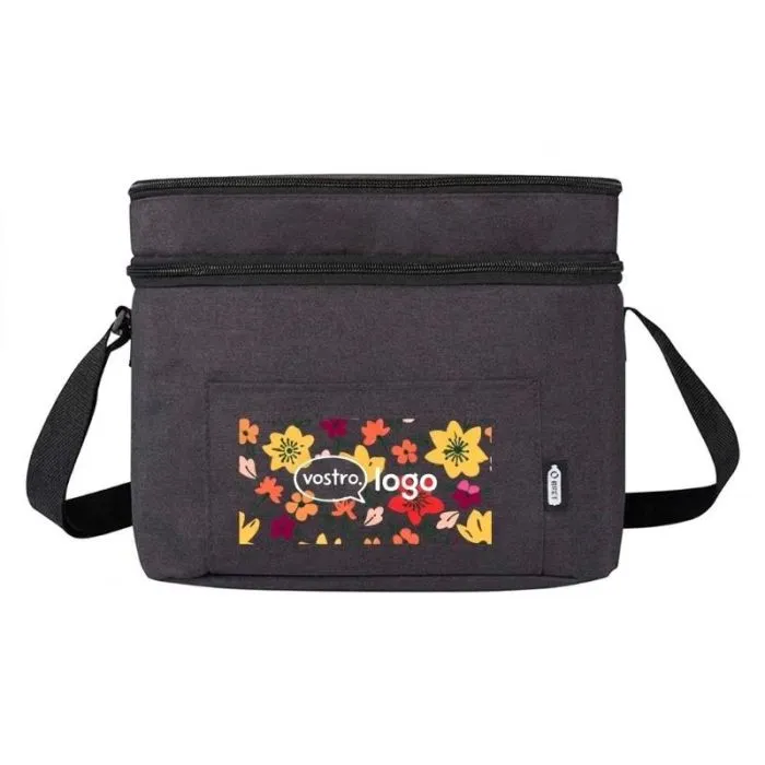 Borsa termica personalizzata da 13 L con scomparti con cerniera in poliestere riciclato - Tundra