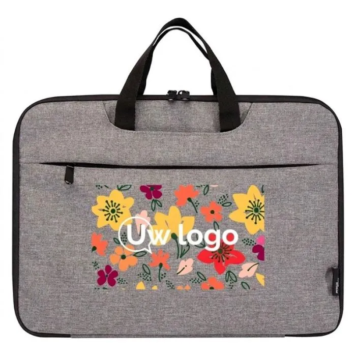Gepersonaliseerde 2-in-1-laptoptas van 14 inch, 3 liter, van gerecycled polyester – Libra