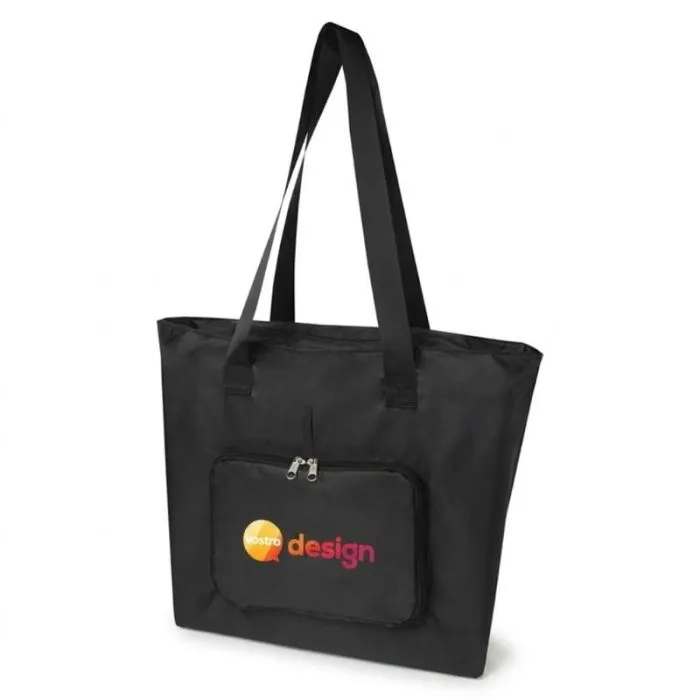 Borsa da spesa pieghevole personalizzata da 16 L in poliestere riciclato - EcoFold