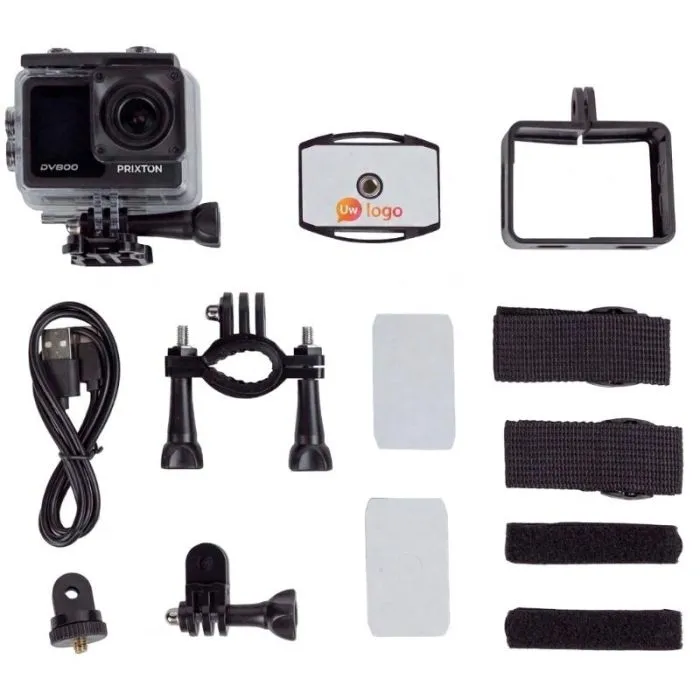 Prixton DV800-actiecamera met dubbel 5K-scherm