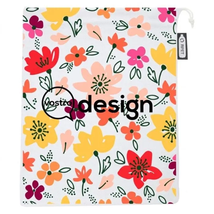 Shopper riutilizzabile personalizzata 25x32 cm in poliestere riciclato