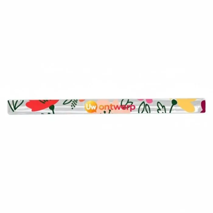 Gepersonaliseerde slap-armband van 38 cm met 360° reflecterende zichtbaarheid, gemaakt van PVC