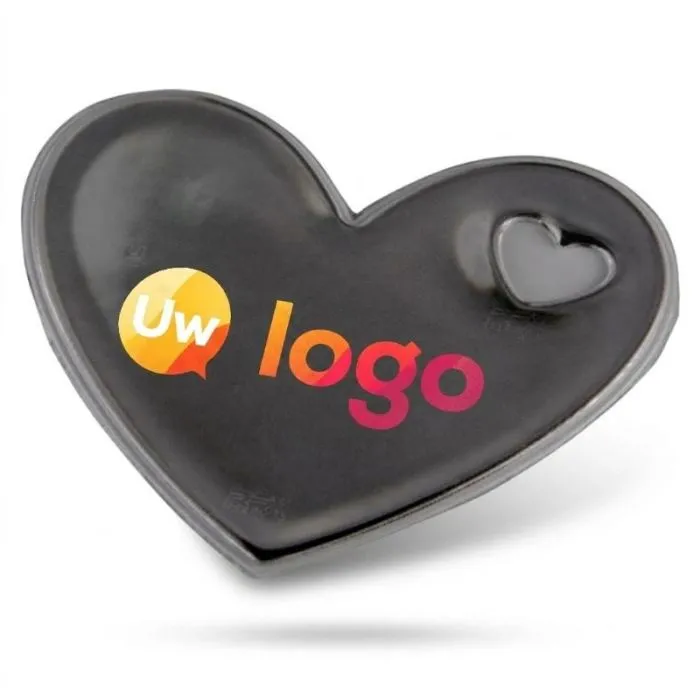 Gepersonaliseerde reflecterende sticker in de vorm van een hart