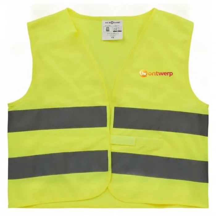 Op maat gemaakte reflecterende veiligheidsvest voor kinderen van polyester (XS)