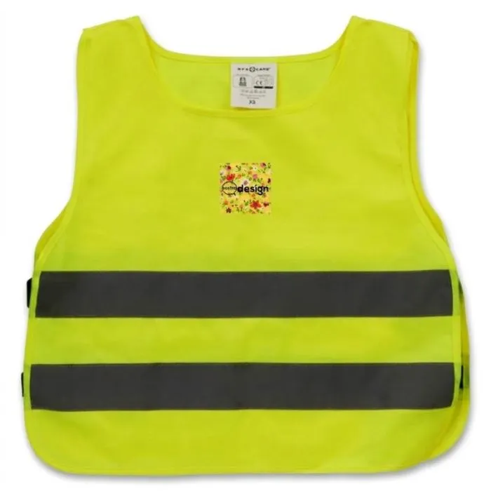 Gilet di sicurezza riflettente personalizzato unisex in poliestere