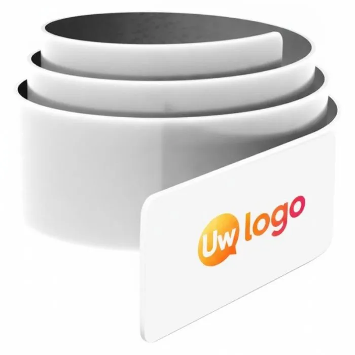 Gepersonaliseerde reflecterende slap wrap-armband van 34 cm
